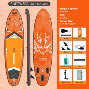 Feath-R-Lite – Planche de Surf Gonflable KOI SUP 11'6" avec Accessoires, Ultra-Stable Rapide et Facile à Transporter – Image 14
