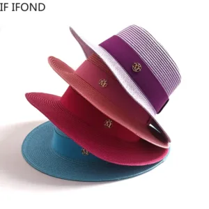 Chapeau de Soleil Femme en Paille Élégant IF IFOND - Protection UV, Plage & Voyage Été Liv. gratuit – Image 2