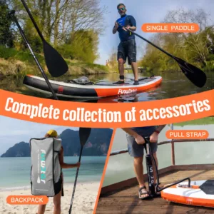 Planche à Pagaie Gonflable FunWater 11′ – SUP Ultra-légère avec Accessoires, PVC Double Couche Env. gratuit – Image 2