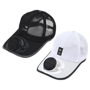 Casquette ventilée à énergie solaire – Homme/Femme, avec ventilateur USB recharge rapide maille respirante, été extérieur, pare-soleil ajustable – Image 4