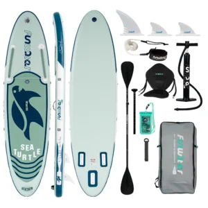 Planche à Pagaie Gonflable FunWater 11′ – SUP Ultra-légère avec Accessoires, PVC Double Couche Env. gratuit – Image 14