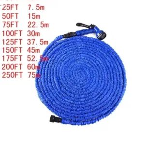 Tuyau d'Arrosage Extensible Haute Pression – 25 à 250FT – Pistolet à Jet Réglable pour Jardin, Voiture et Nettoyage Extérieur Liv. gratuit – Image 2