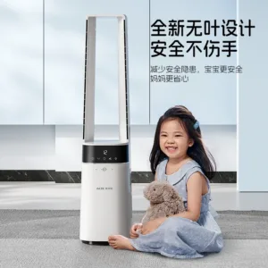 Ventilateur Sans Pales AUX NDY-EF601 – 35W, Silencieux 25dB, Télécommande, Rotation & Purification de l'air, 50㎡ Liv. gratuit – Image 2