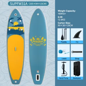 Feath-R-Lite – Planche de Surf Gonflable KOI SUP 11'6" avec Accessoires, Ultra-Stable Rapide et Facile à Transporter – Image 5