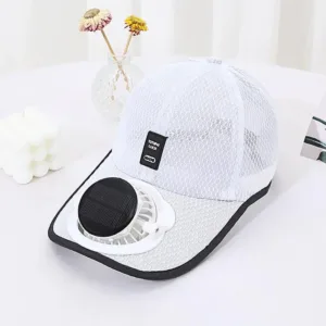 Casquette ventilée à énergie solaire – Homme/Femme, avec ventilateur USB recharge rapide maille respirante, été extérieur, pare-soleil ajustable – Image 2