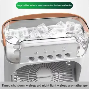 Humidificateur Ventilateur USB 3-en-1 | Refroidisseur d'air rapide LED 7 couleurs – Maison & Bureau – Image 17