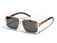 Découvrez les lunettes de soleil sans monture RUIAO : design diamant découpé, protection UV400, style hip-hop de luxe pour un look affirmé et moderne.
