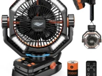 Découvrez le ventilateur de camping ColdSky avec batterie 20 000mAh, double moteur silencieux, affichage LED et télécommande. Idéal pour les sorties en plein air, camping, bureau et coupures de courant. Autonomie jusqu'à 50h.