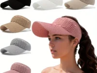 Optez pour un chapeau d'été respirant, tricoté et élastique, avec pare-soleil à large bord. Parfait pour les femmes actives : plage, randonnée, sport ou jardin. Taille unique, confort et style garantis.
