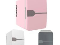 Mini Réfrigérateur beauté 6L portable 12V/220V. Conserve soins, masques & maquillage au frais ou au chaud. Idéal voiture, camping ou chambre. Ultra silencieux.