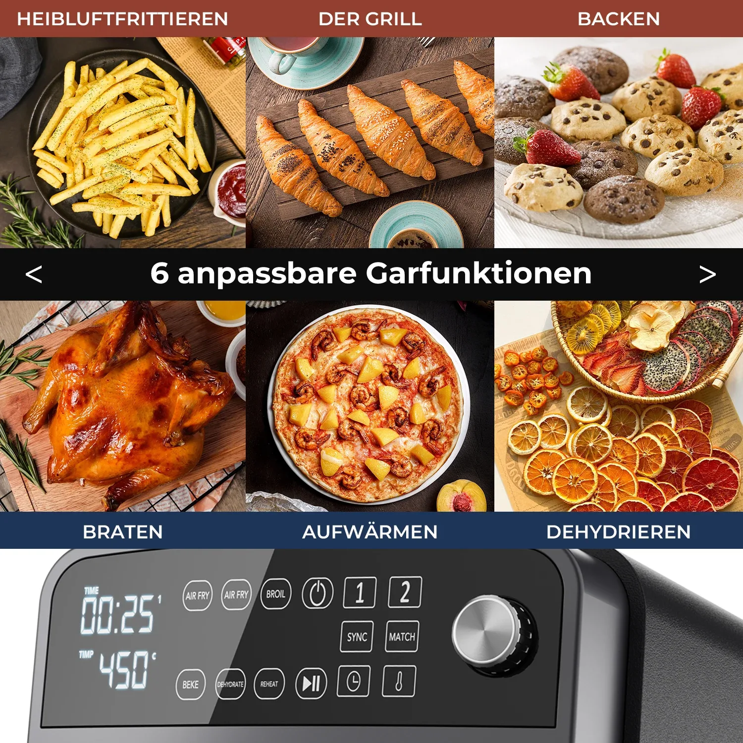 Friteuse Ă Air Double Panier OYAJIA 10QT Env. gratuit 3 Friteuse Ă Air Double Panier OYAJIA 10QT Env. gratuit â Image 3