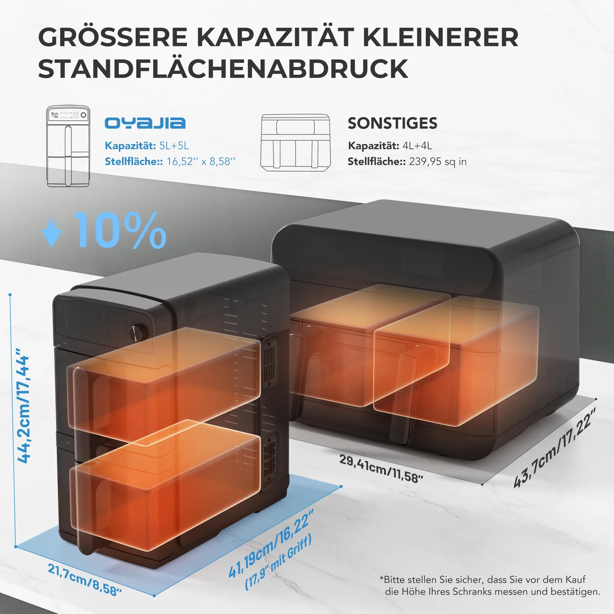 Friteuse Ă Air Double Panier OYAJIA 10QT Env. gratuit 6 Friteuse Ă Air Double Panier OYAJIA 10QT Env. gratuit â Image 6