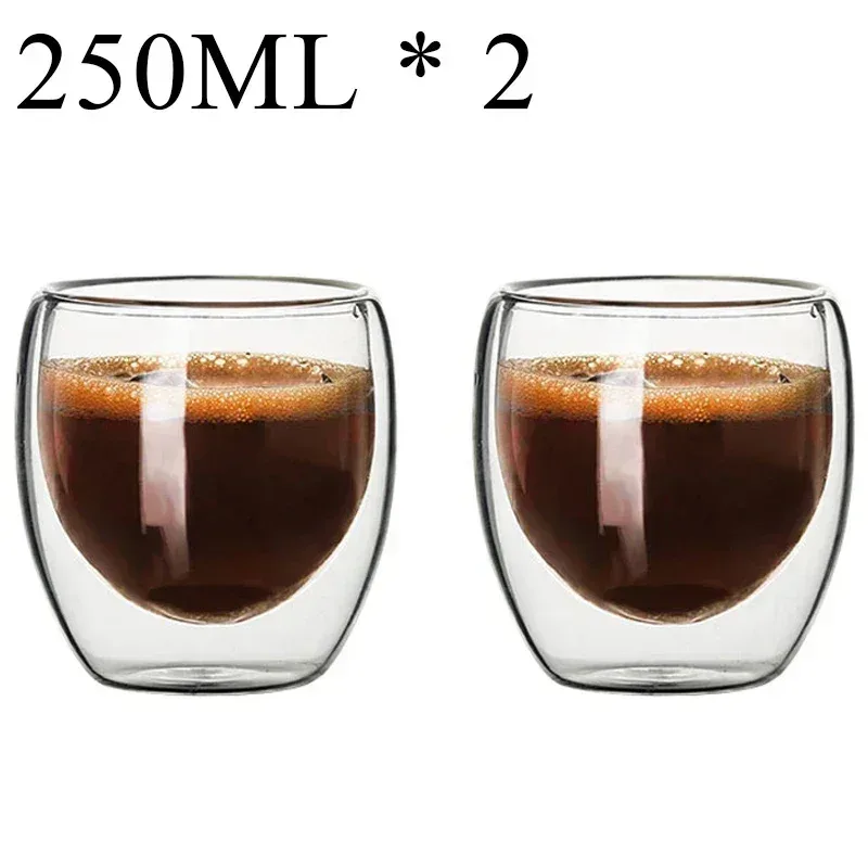 Tasse à Café en Verre Double Paroi Écologique Transparent pour Café Env. rapide 16 Tasse à Café en Verre Double Paroi Écologique Transparent pour Café Env. rapide – Image 16