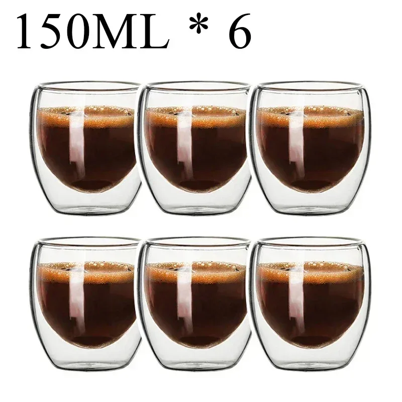 Tasse à Café en Verre Double Paroi Écologique Transparent pour Café Env. rapide 15 Tasse à Café en Verre Double Paroi Écologique Transparent pour Café Env. rapide – Image 15