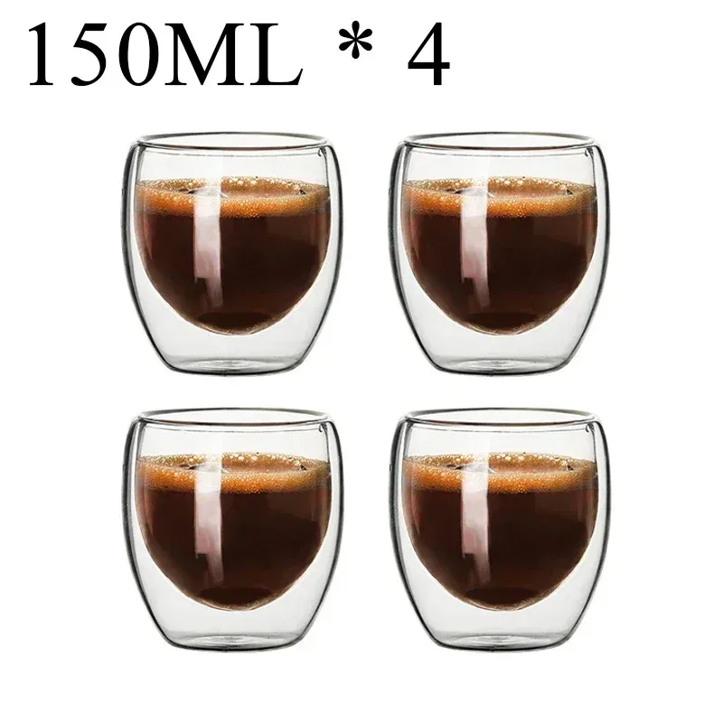 Tasse à Café en Verre Double Paroi Écologique Transparent pour Café Env. rapide 14 Tasse à Café en Verre Double Paroi Écologique Transparent pour Café Env. rapide – Image 14