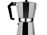 Préparez un espresso traditionnel avec cette cafetière moka italienne 600ml. Design rétro, en aluminium, facile à utiliser et parfaite pour 6 à 9 tasses