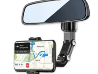 Support de téléphone de rétroviseur pour voiture 360 °