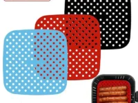 Protégez votre friteuse à air avec ces doublures en silicone réutilisables et antiadhésives. Compatibles Cosori, Gowise, résistantes à la chaleur, lavables, sans BPA.