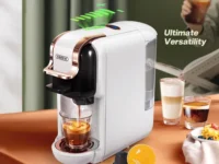 Machine à café 5 en 1 HiBREW : compatible Nespresso, Dolce Gusto, Kcup, ESE et café moulu. Expresso chaud ou froid, 19 bars, compacte et puissante.