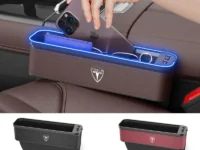 Optimisez l’intérieur de votre Tesla avec cette boîte de rangement innovante. Dotée d’un port USB et d’une lumière LED colorée, elle combine design, praticité et élégance. Compatible Model 3, Y, S et X.
