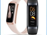 Montre connectée LIGE 2023 avec écran AMOLED 1,1", capteurs fréquence cardiaque, SpO2 et tension artérielle, étanchéité IP67, autonomie jusqu’à 5 jours et notifications d’apps. Compatible iOS/Android, cadrans personnalisables.
