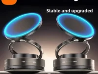 Gardez votre smartphone stable en voiture avec le Xiaomi Support magnétique Xiaomi 360°. Ventouse sous vide, rotation multi-angles, solide et compatible universel.