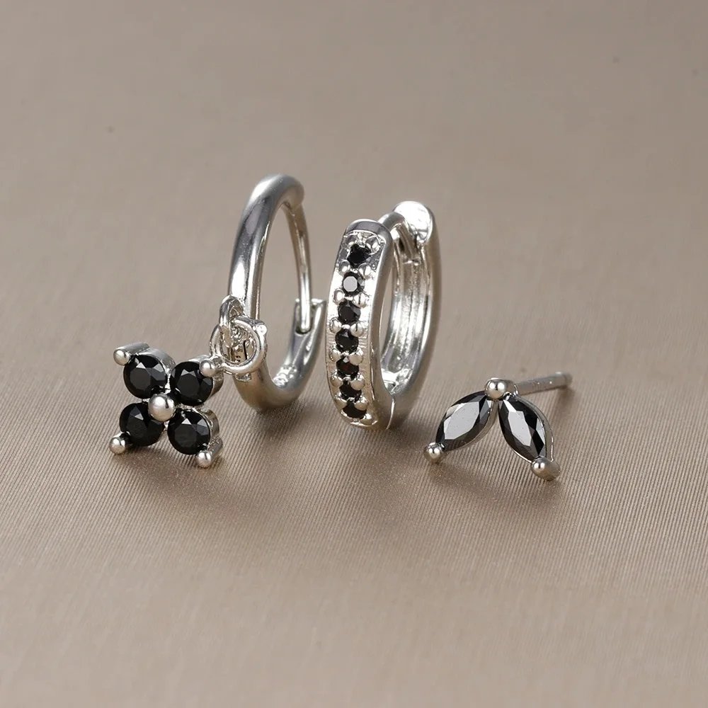 Silver-black-3pcs
