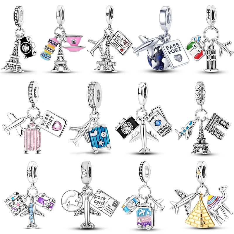 Tour de Paris Breloque de voyage. Exp. rapide 1 Laissez-vous séduire par cette breloque de voyage Tour de Paris en argent Sterling 925