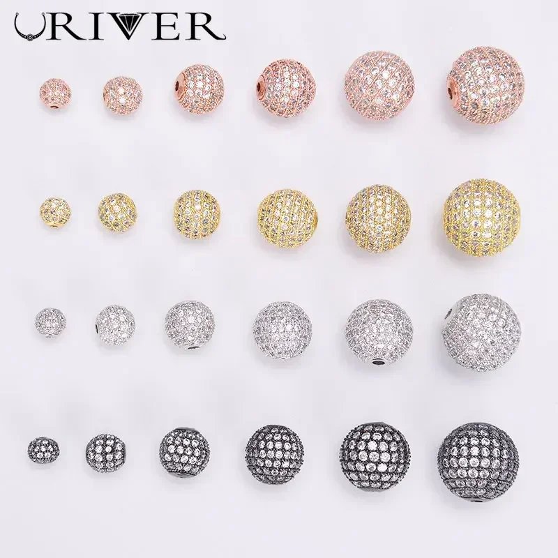 Perles pour la fabrication de bijoux, accessoires de couleur or argent, Env. rapide 1 Perles dâespacement en zircon pavĂ© AAA, coloris or et argent. Accessoires DIY haut de gamme pour crĂ©ation de colliers, bracelets et bijoux personnalisĂ©s.