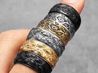 Anneau diable multi-yeux punk en acier inoxydable 316L. Bague unisexe rock et vintage, anti-allergique et durable, idéale cadeau Saint-Valentin.