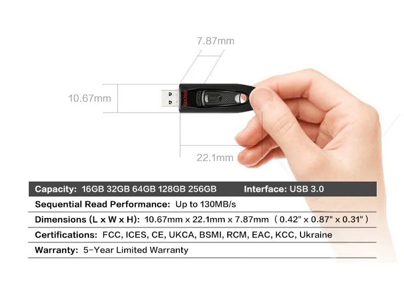 SanDisk Ultra USB 3.0 – Clé USB Haute Vitesse 16GB à 512GB – Compacte & Fiable Liv. gratuit 7 SanDisk Ultra USB 3.0 – Clé USB Haute Vitesse 16GB à 512GB – Compacte & Fiable Liv. gratuit – Image 7