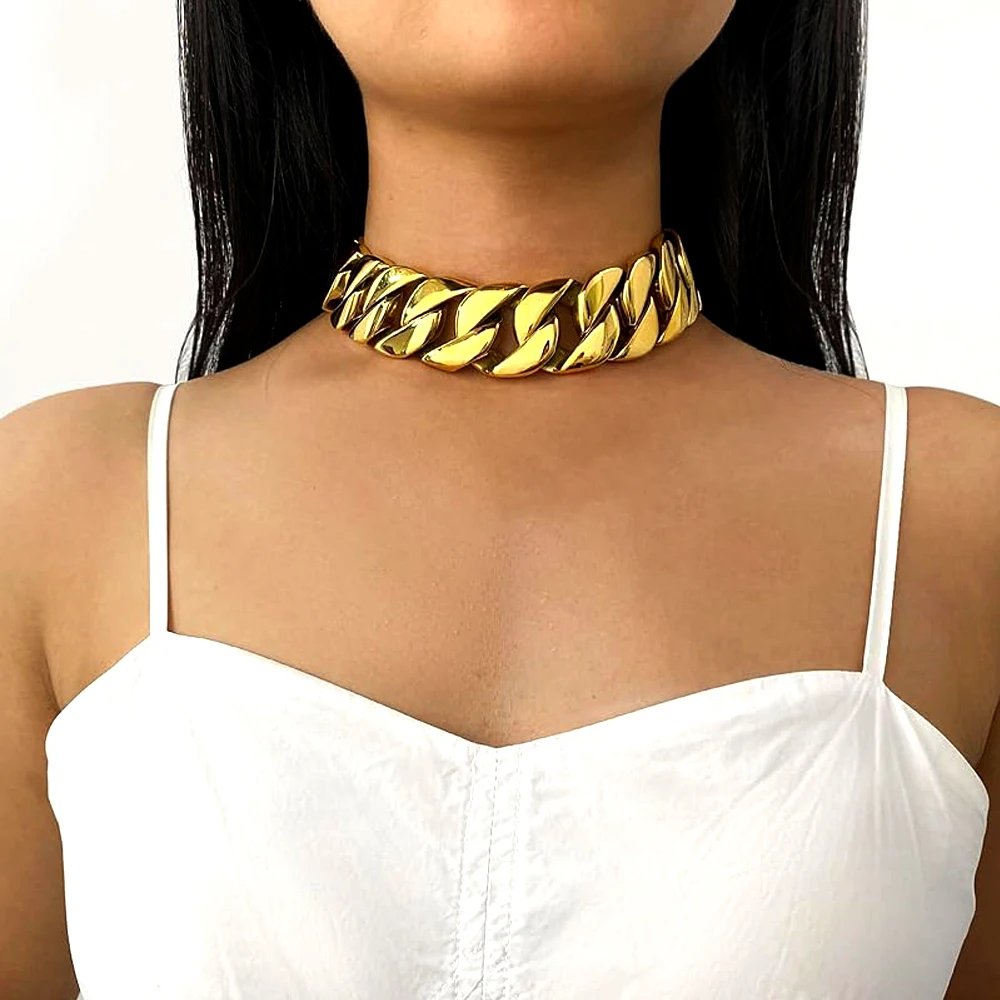 Chaîne cubaine Punk 31 mm en acier inoxydable Port. rapide 3 Chaîne cubaine Punk 31 mm en acier inoxydable Port. rapide – Image 3