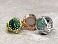 Bague montre vintage à quartz unisexe : un bijou original et créatif combinant montre et bague. Accessoire rétro tendance, idée cadeau parfaite pour toutes les occasions.