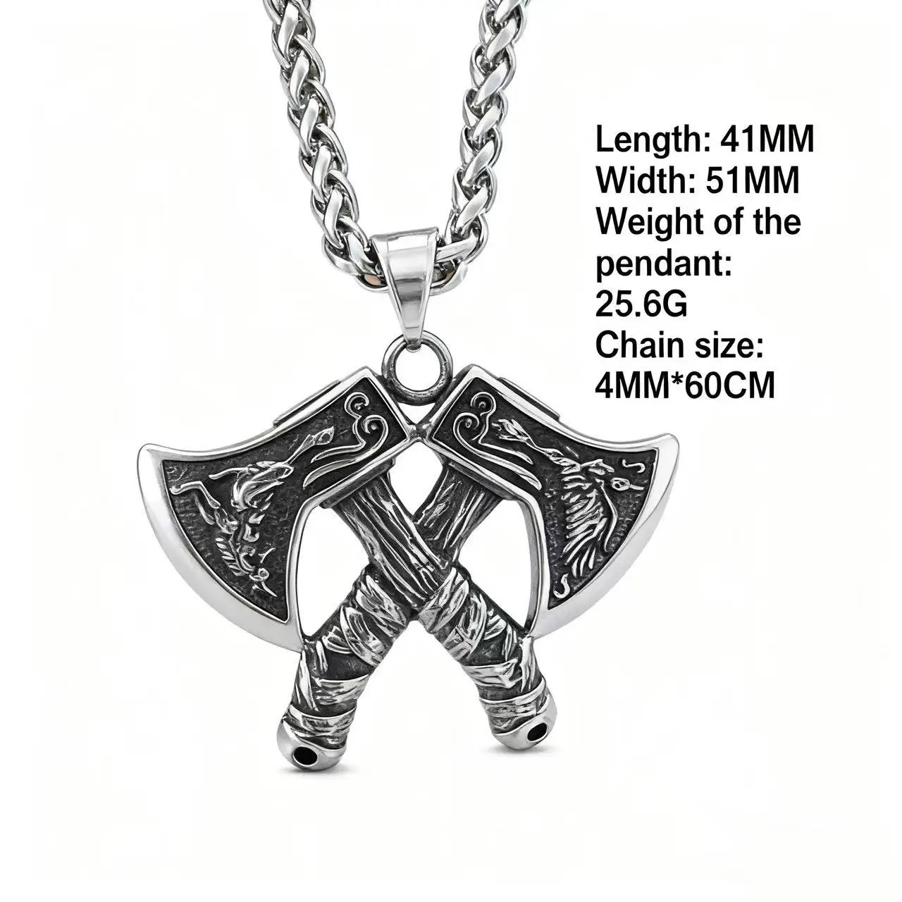 Collier Viking Double Hache pour hommes Bijoux Vintage port. rapide 6 Collier Viking Double Hache pour hommes Bijoux Vintage port. rapide – Image 6