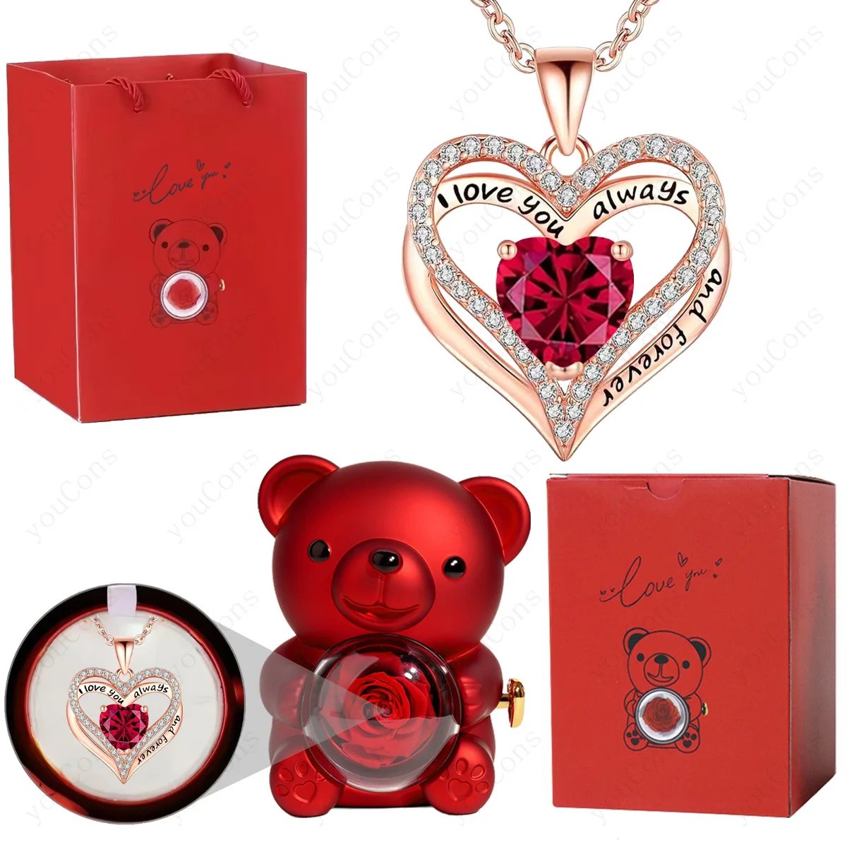 Collier Cœur Rouge & Ours – Coffret Rose Cadeau Femme – Saint-Valentin, Fête des Mères 2026, Anniversaires Port. rapide 1 Méta description (SEO) : Collier pendentif cœur rouge avec ours mignon en coffret rose. Idéal cadeau femme pour Saint-Valentin, Fête des Mères 2026, Noël ou anniversaire. Élégant, prêt à offrir.