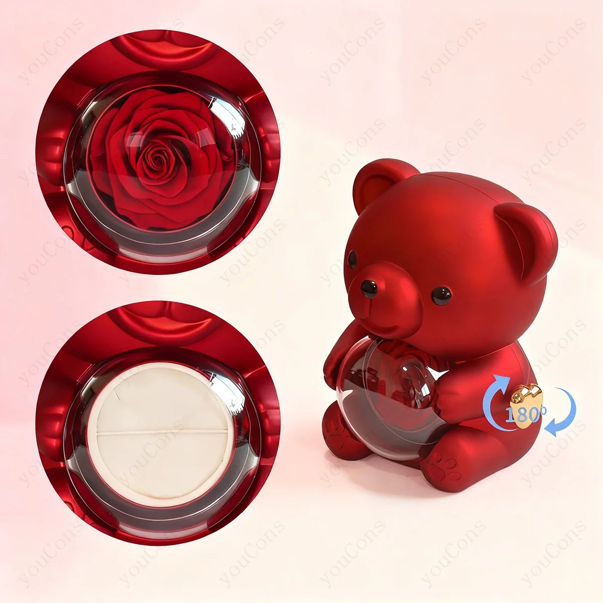Collier Cœur Rouge & Ours – Coffret Rose Cadeau Femme – Saint-Valentin, Fête des Mères 2026, Anniversaires Port. rapide 5 Collier Cœur Rouge & Ours – Coffret Rose Cadeau Femme – Saint-Valentin, Fête des Mères 2026, Anniversaires Port. rapide – Image 5