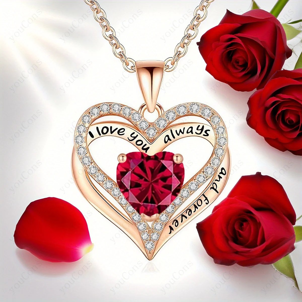 Collier Cœur Rouge & Ours – Coffret Rose Cadeau Femme – Saint-Valentin, Fête des Mères 2026, Anniversaires Port. rapide 3 Collier Cœur Rouge & Ours – Coffret Rose Cadeau Femme – Saint-Valentin, Fête des Mères 2026, Anniversaires Port. rapide – Image 3