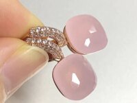 Boucles d’oreilles pendantes femme avec cristal AAA 12,6 mm. Zircon couleur bonbon, finition or rose, or ou argent. Bijou lumineux et élégant, idée cadeau tendance.