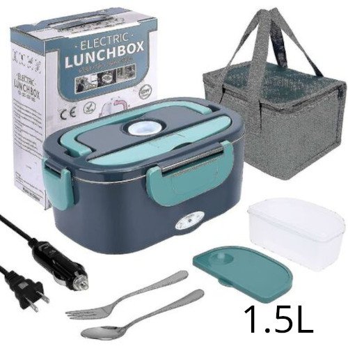 Boîte à Lunch Électrique 1.5L 60W – Chauffe-Plats Voiture & Maison Port. rapide 1 Boîte à lunch électrique portable 1.5L 60W compatible 12V/24V et 110V/220V. Chauffe en 30 min. Compacte, inox, idéale camionneurs et bureau.