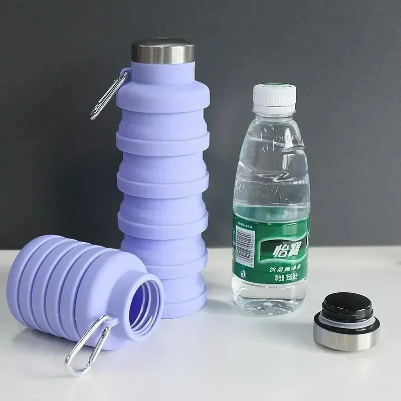 Bouteille d’Eau Pliable en Silicone – 200 à 500 ml, Réutilisable, Sans BPA, Ultra‑Compacte et Portable pour Randonnée & Outdoor Liv. rapide 4 Bouteille d’Eau Pliable en Silicone – 200 à 500 ml, Réutilisable, Sans BPA, Ultra‑Compacte et Portable pour Randonnée & Outdoor Liv. rapide – Image 4
