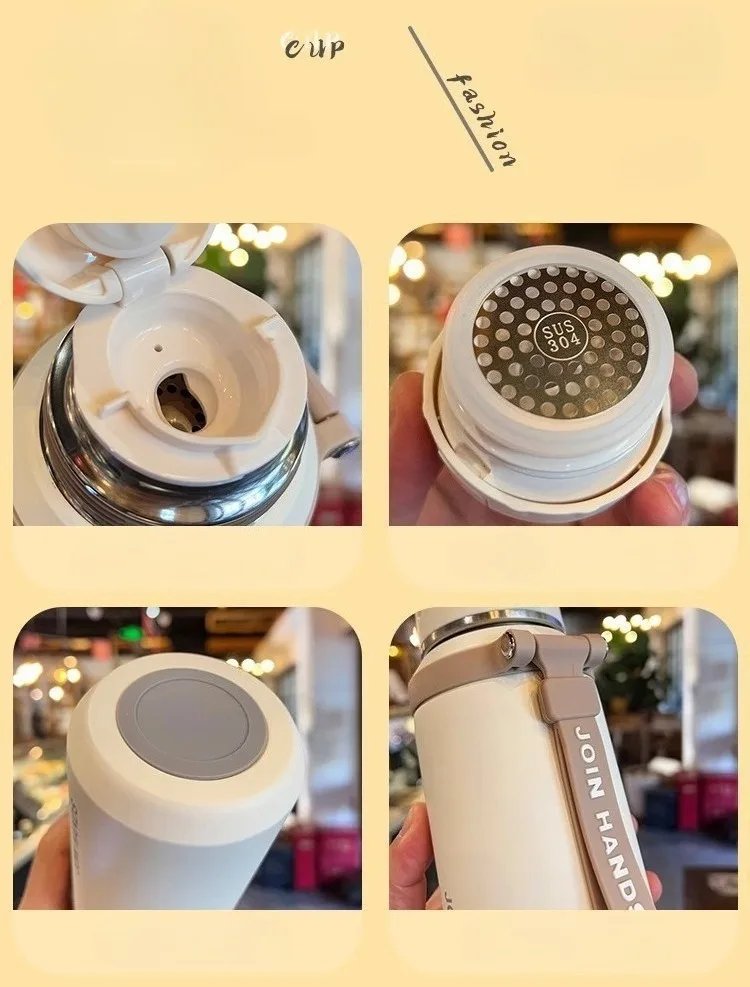 Thermos Inox 316 – 600/800 ml | Bouteille Isotherme avec Passoire à Thé, Double Paroi, Portable & Étanche Liv. rapide 8 Thermos Inox 316 – 600/800 ml | Bouteille Isotherme avec Passoire à Thé, Double Paroi, Portable & Étanche Liv. rapide – Image 8