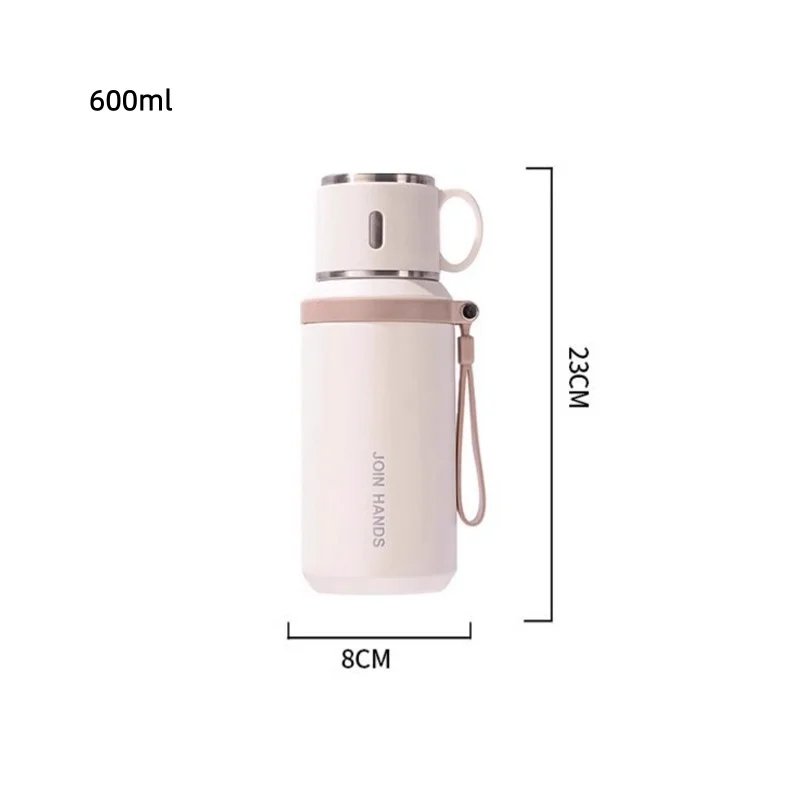 Thermos Inox 316 – 600/800 ml | Bouteille Isotherme avec Passoire à Thé, Double Paroi, Portable & Étanche Liv. rapide 7 Dimensios