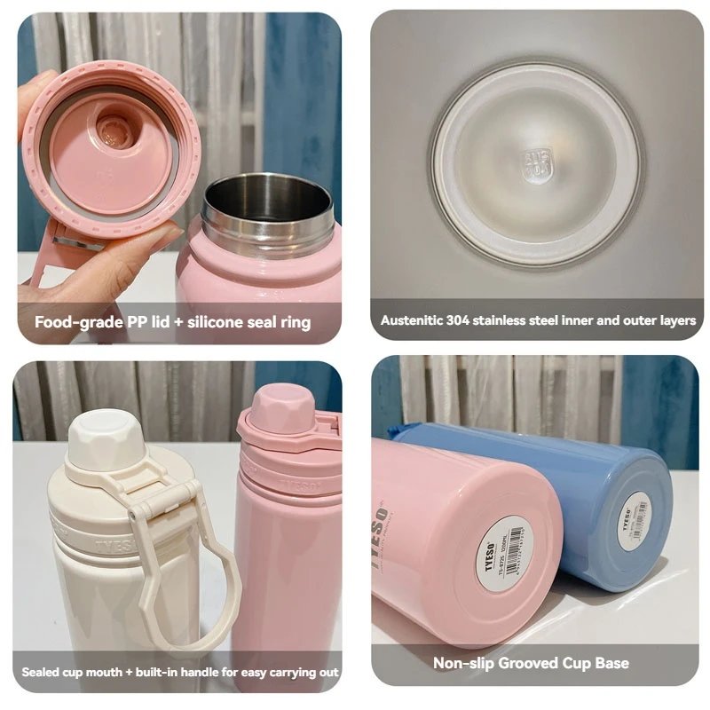 Thermos Inox 304, Étanche, Portable & Ultra‑Résistant Bouteille Isotherme TYESO – 600/750/1050/1200 ml – Hydratation Outdoor Port. rapide 3 Thermos Inox 304, Étanche, Portable & Ultra‑Résistant Bouteille Isotherme TYESO – 600/750/1050/1200 ml – Hydratation Outdoor Port. rapide – Image 3