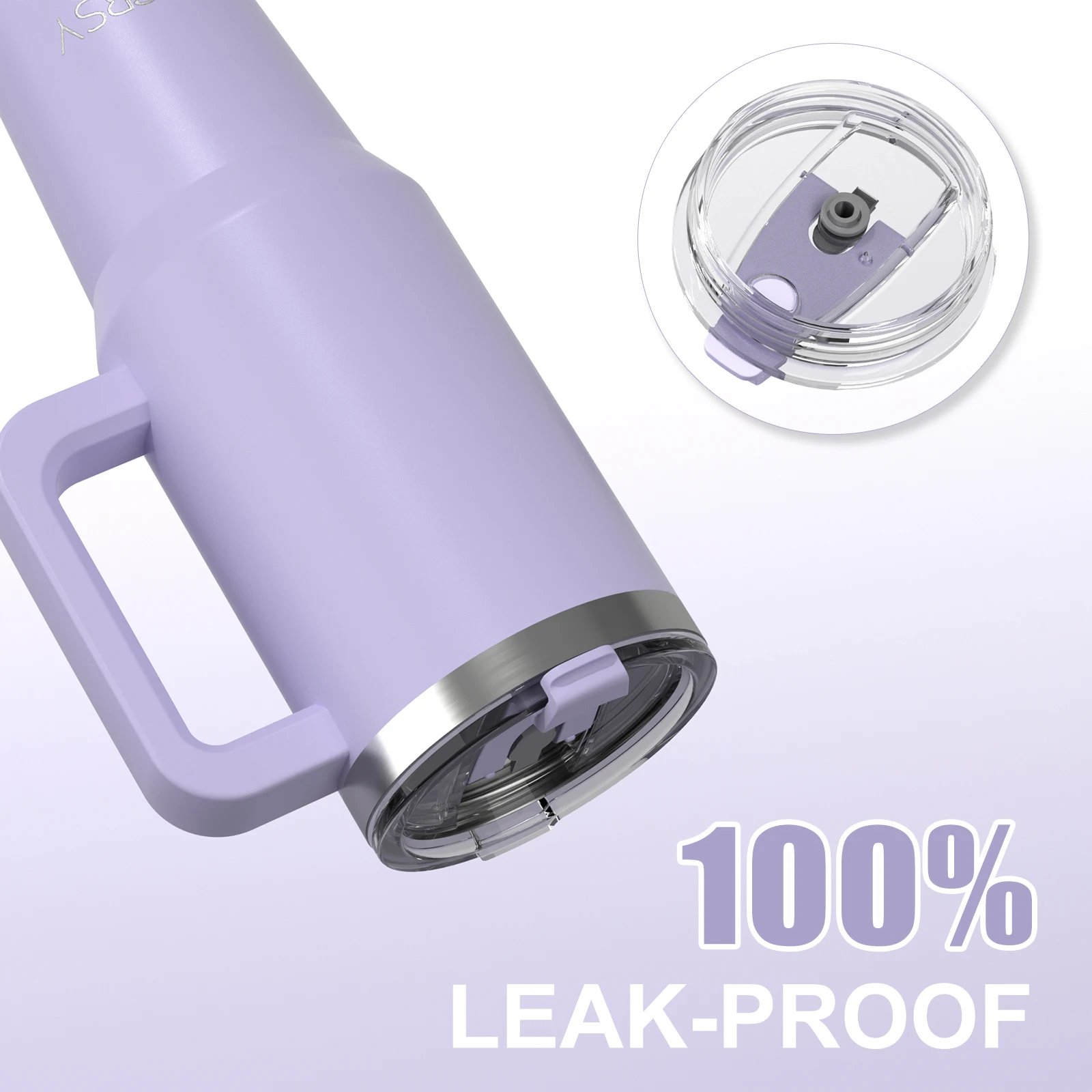 Watersy Gobelet Isotherme 30/40 oz – Grande capacité, poignée & paille, inox 304, double isolation sous vide, café & boissons froides Port. rapide 4 Watersy Gobelet Isotherme 30/40 oz – Grande capacité, poignée & paille, inox 304, double isolation sous vide, café & boissons froides Port. rapide – Image 4