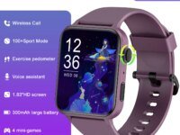 Montre connectée IOWODO R30Pro avec appels Bluetooth, écran 1,85", suivi santé (cardio, sommeil, SpO2), 100+ sports. Compatible Android & iOS. Autonomie jusqu’à 8 jours.