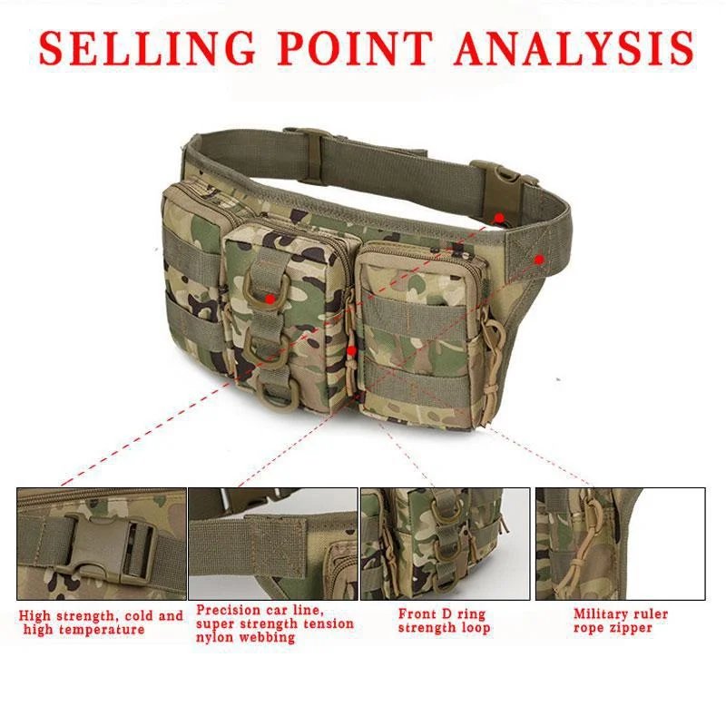 Sac Banane Imperméable en Tissu Oxford – Randonnée, Camping, Pêche & Sports Outdoor Port. garanti 2 Sac Banane Imperméable en Tissu Oxford – Randonnée, Camping, Pêche & Sports Outdoor Port. garanti – Image 2