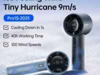 Ventilateur portable JISULIFE Pro1S 2025 : 100 vitesses, affichage LED, batterie 5000 mAh. Ultra‑puissant, compact et idéal pour le voyage et l’été.
