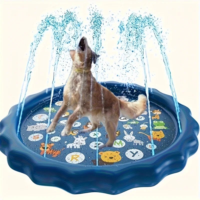 Bassin de Bain Extérieur pour Chien – Robuste, Antidérapant Garanti, Pulvérisation d’Eau & Refroidissement Glacé 1 Bassin de bain extérieur pour chien : robuste, antidérapant, avec pulvérisation d’eau et refroidissement glacé. Idéal pour rafraîchir votre animal en été.