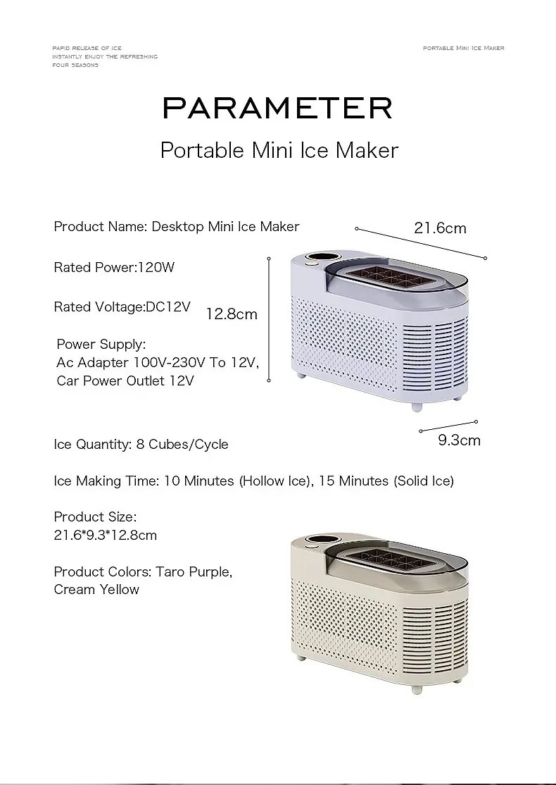 Machine à glaçons portable mini – Compacte, rapide, 10–15 min, idéale maison, bureau, camping & voiture 7 Machine à glaçons portable mini – Compacte, rapide, 10–15 min, idéale maison, bureau, camping & voiture – Image 7