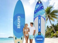 Planche gonflable 335 cm extra large, ultra stable, avec support caméra, anneaux kayak et kit complet. Idéal balades, yoga, pêche et aventures en famille. Haute capacité 172 kg.